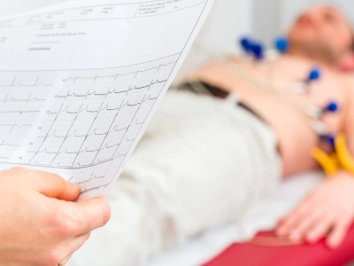 Ilustracja EKG serca + spirometria